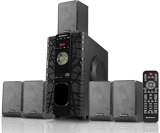 Zebronics ZEB-BT6590RUCF Wireless Bluetooth Multimedia Speaker With Supporting SD Card, USB, AUX, FM & Remote Control. (65 Watt, 5.1 Channel)